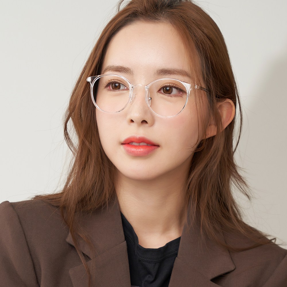 룩스토어 스탠다드 울템안경 투명뿔테 동글이안경 블루라이트차단 50,800원