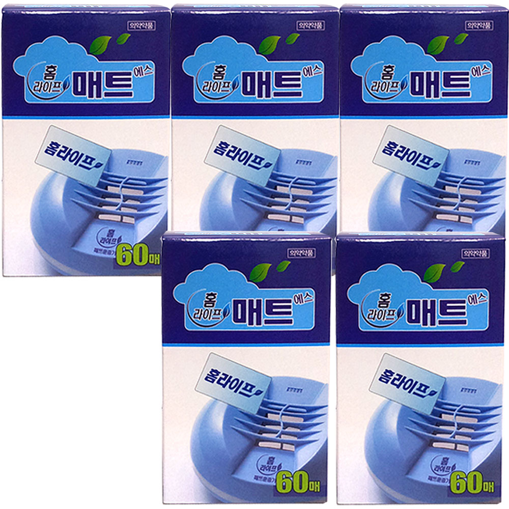 홈라이프 매트에스 전자모기향(60매입)/일명, 5개 15,300원