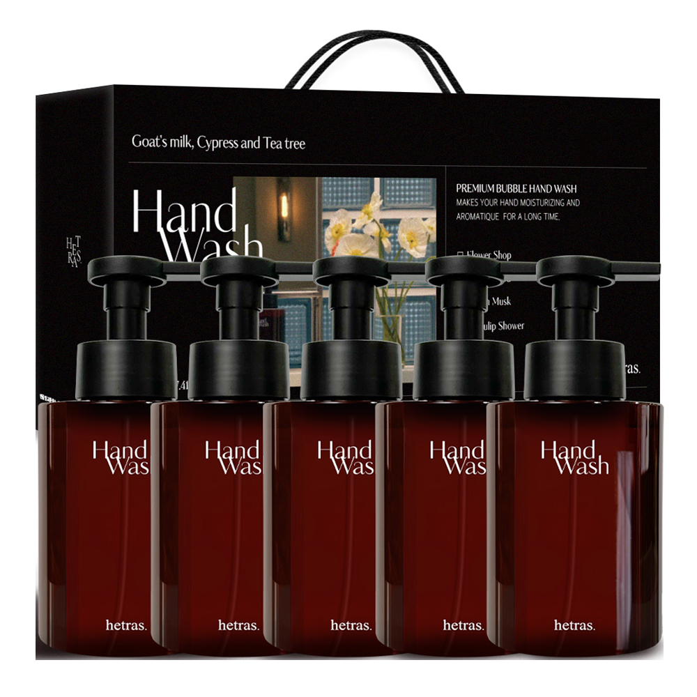 헤트라스 대용량 산양유 퍼퓸 버블 핸드워시 5종 세트, 515ml, 1세트 21,800원