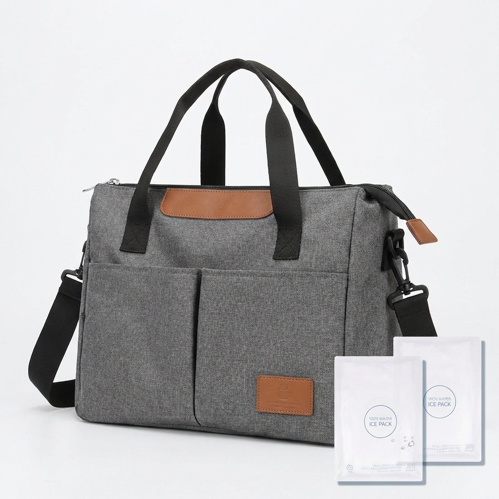베베킵 보냉백 보냉가방 보온백 보온가방 이유식가방+아이스팩 2개, 1개, 베베킵 그레이 32,800원