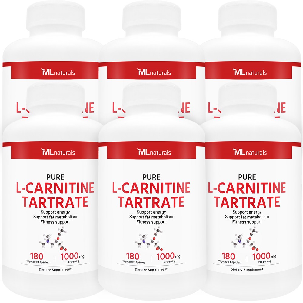 [미국빠른직구] 마이라이프 내추럴스 엘카르니틴 타르트레이트 1000mg 180 야채캡슐 6병 98,900원