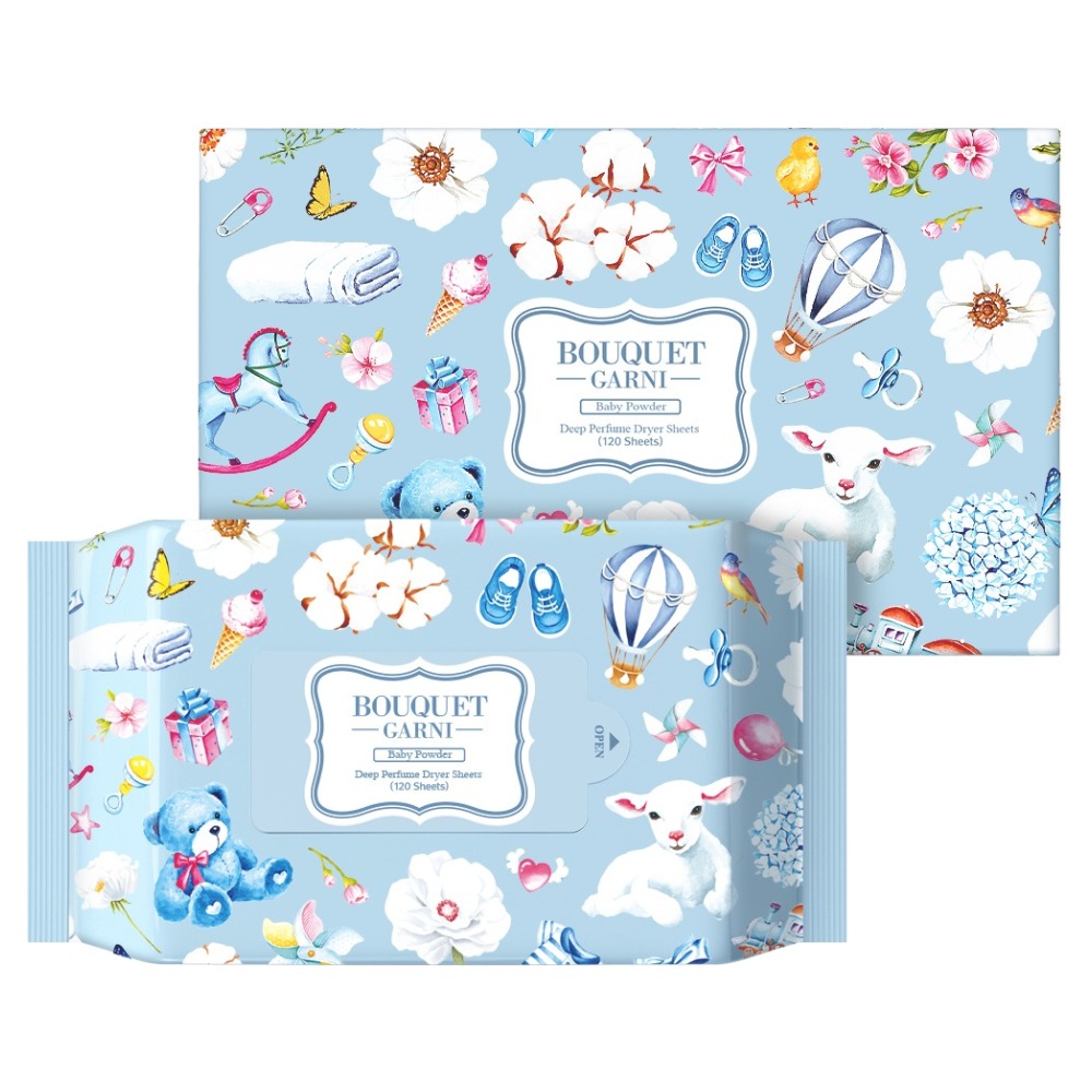 부케가르니 딥 퍼퓸 드라이시트 섬유유연제 베이비파우더 본품, 120개입, 1개 9,900원