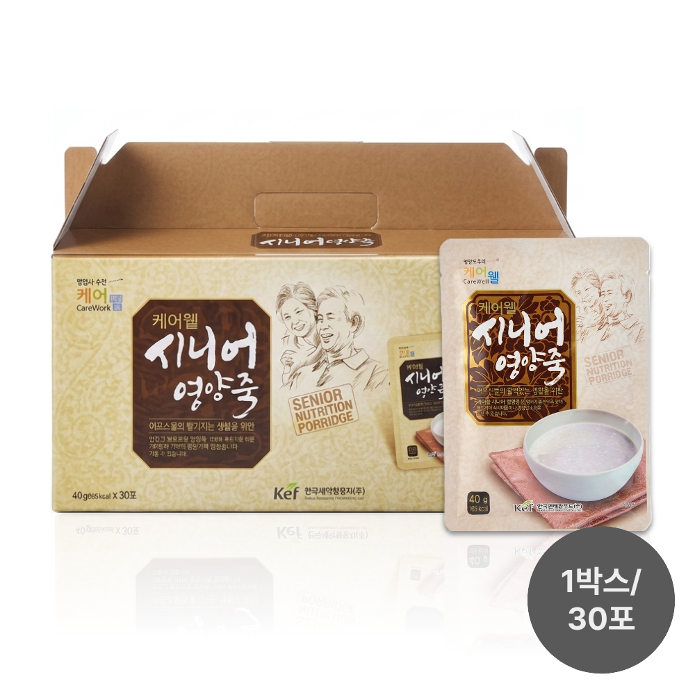 케어웰 시니어영양죽 SL053 어르신 환자 영양죽 식사대용 1박스, 30개, 40g 54,200원