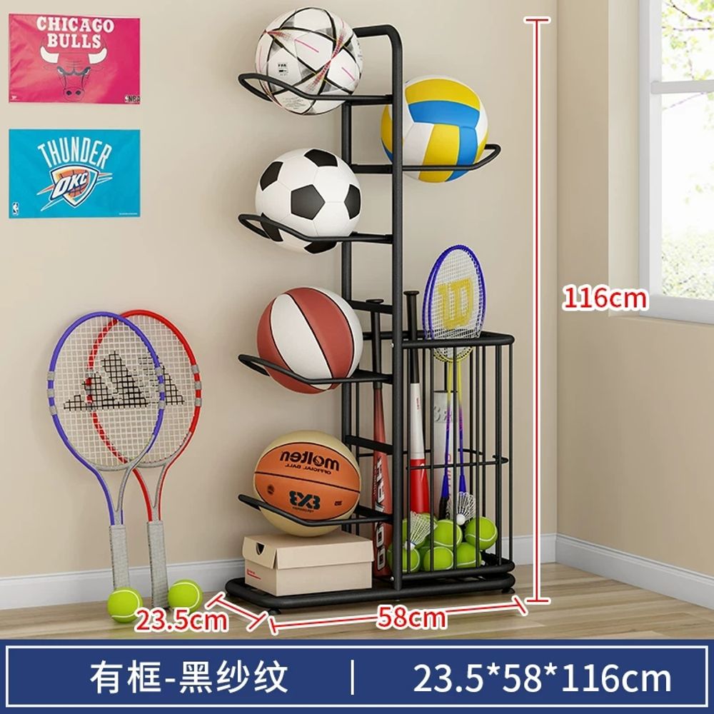 실내 공 정리 보관함 흑사문 학교 철제 5구 심플 진열대 테 축구공 6단 카트 43,300원