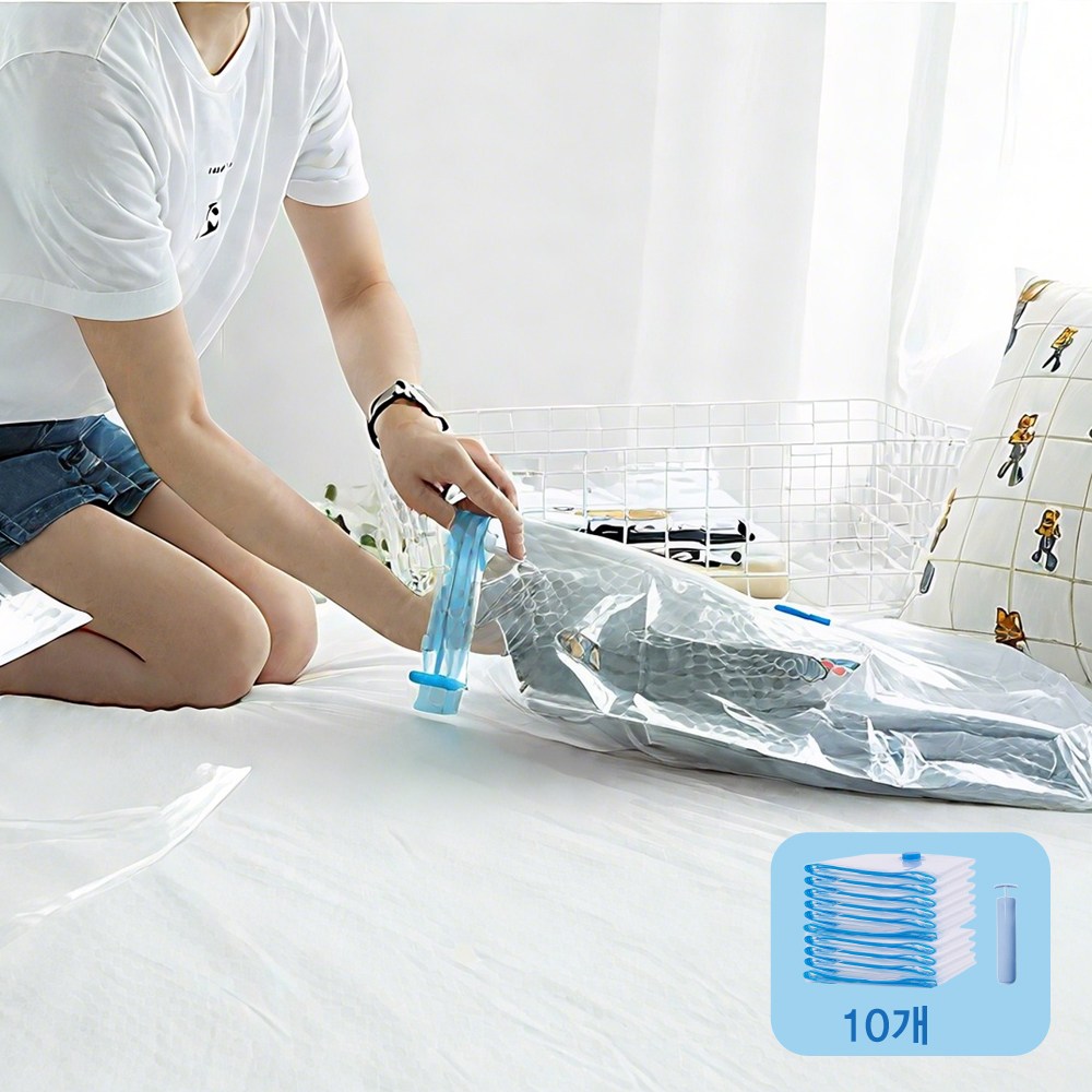 ZOZI 대형 진공 의류용 이불압축팩10P+ 전용펌프 세트 11,900원