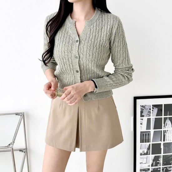 하프케이블 여성 꽈배기 러블리 가디건 SD-251034 31,620원