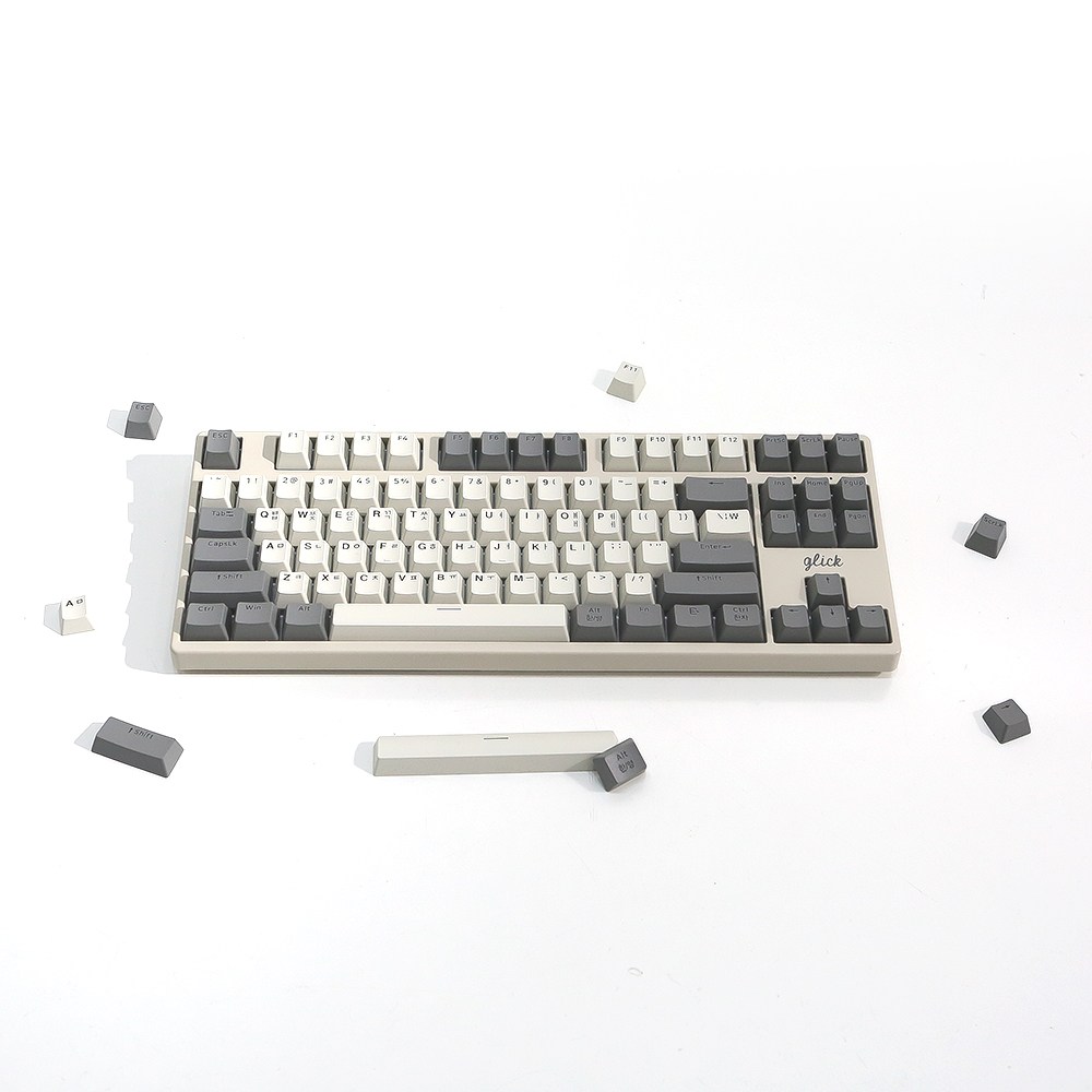 지클릭커 레트로 PBT 키캡 104키 이중사출 OEM 염료승화 한영각인 13,800원