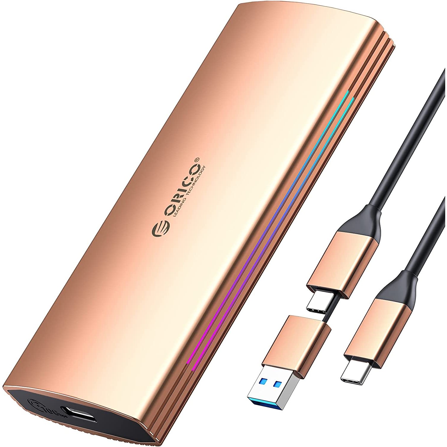 오리코 RGB LED Gamer 10Gbps M2 NVMe SSD 케이스 M2R2-G2, 1개 49,680원