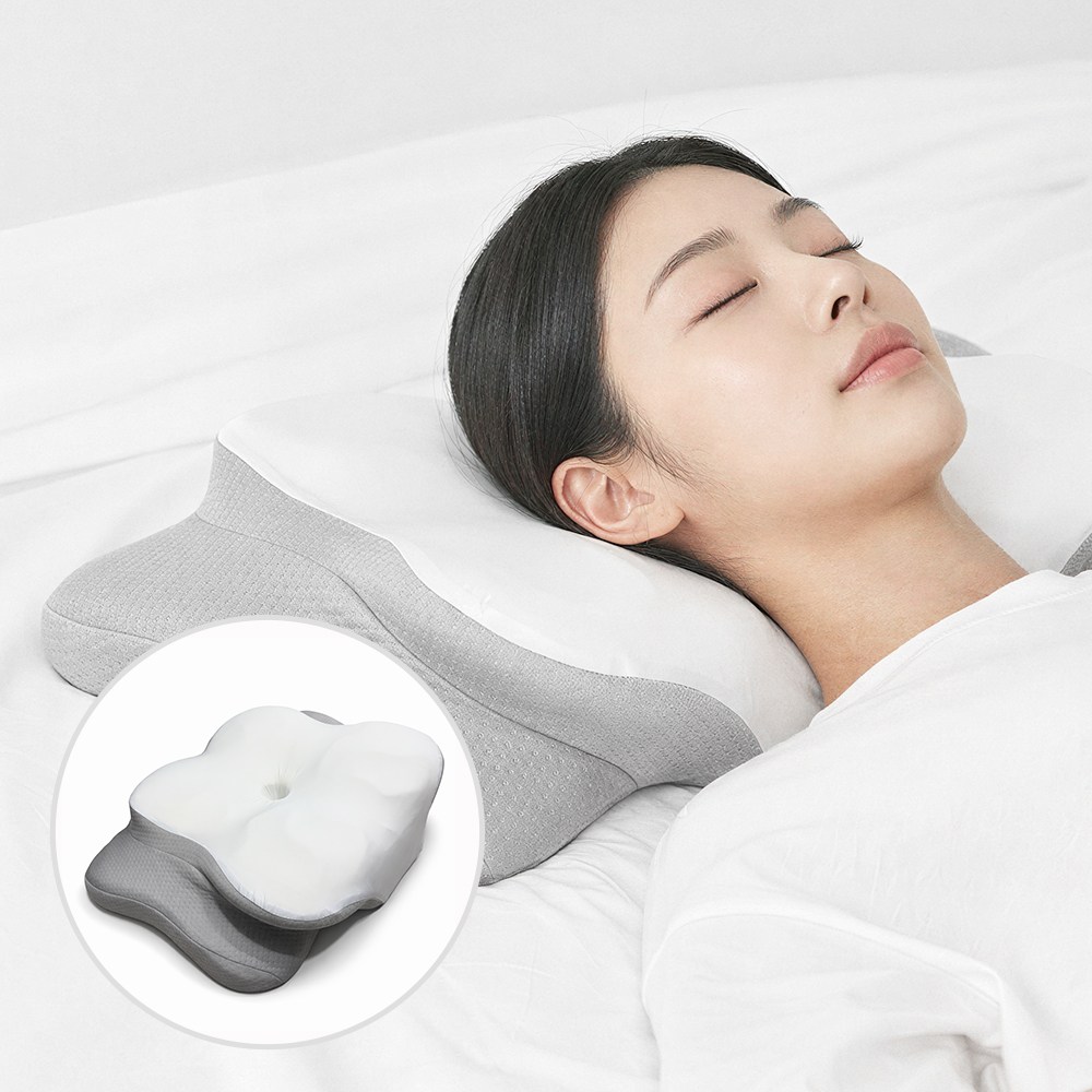 단잠 숙면용 메모리폼 기능성 경추베개, 1개, 화이트그레이 48,900원