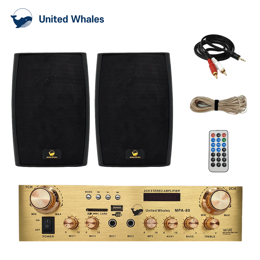 유나이티드웨일즈 MPA-80 매장용 미니앰프 벽걸이스피커 패키지 케이블포함 119,000원