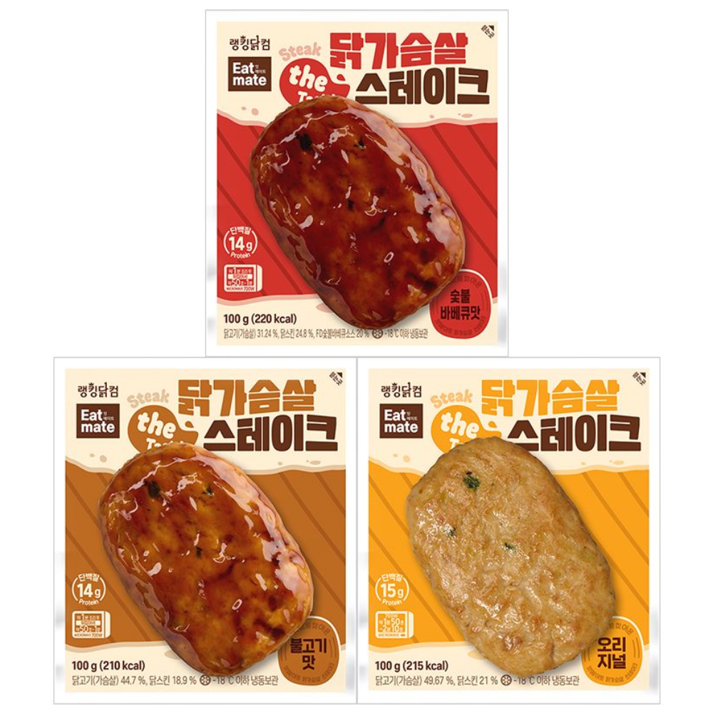 [랭킹닭컴] 잇메이트 닭가슴살 스테이크 3종 혼합 29,800원