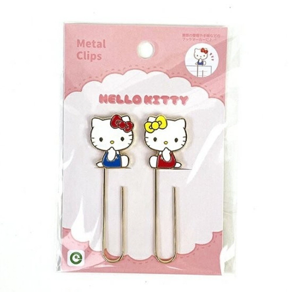 SANRIO 고급스러운 북마크 골드 도금을 사용한 산리오 캐릭터즈 메탈 클립 세트 헬로키티 / E0413-548549 15,400원