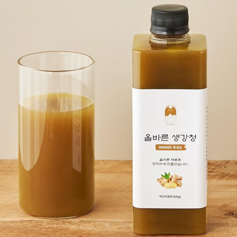 올바른생강청 국내산 생강으로 만든 원웰빙 생강청, 생강차, 생강즙 원액 진액 580g, 1개, 580g, 1개입 16,020원