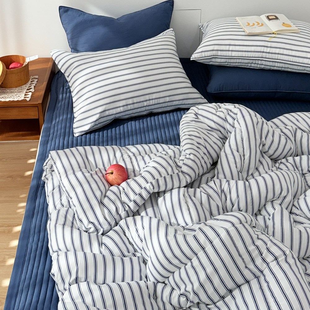 코니크 스트라이프 먼지없는 사계절 차렵이불 세트 이불세트 79,900원