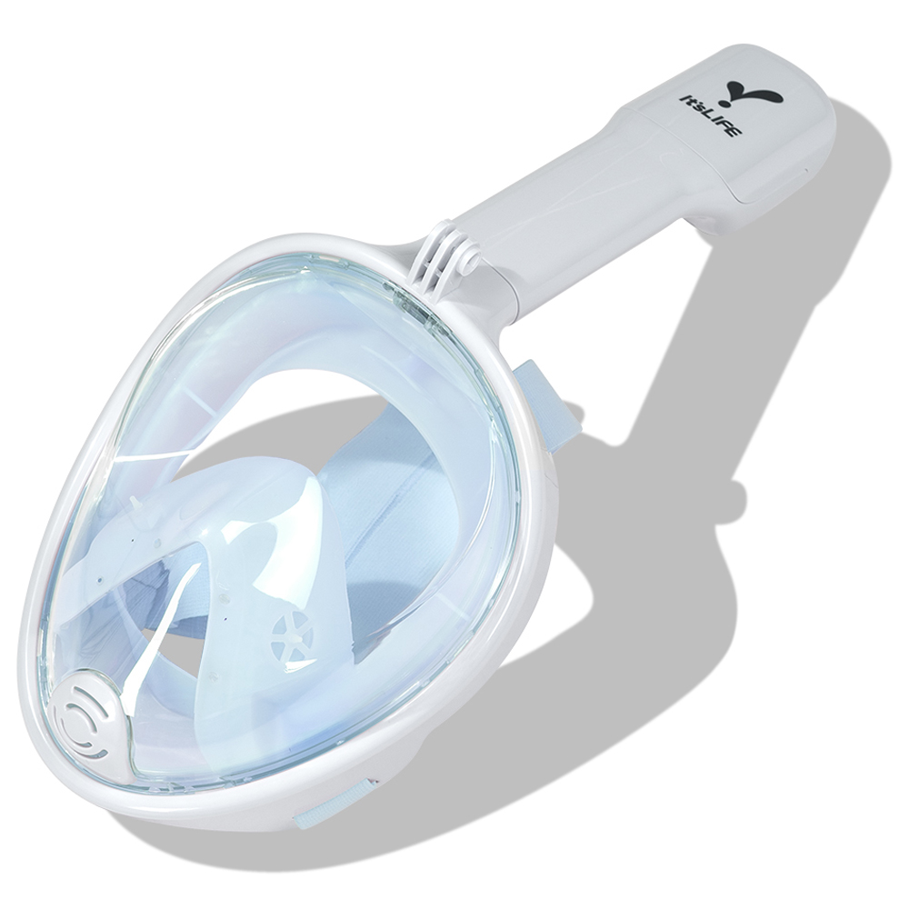 이츠라이프 풀페이스 스노클링 마스크 2세대, 페일블루 16,900원