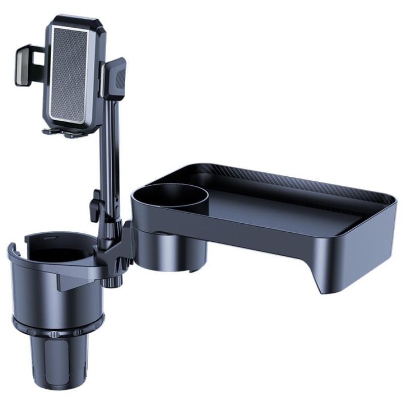 RUNHome 차량용 컵홀더 휴대폰 거치대 4 in1 확장 수납 테이블 360도 회전각도, 블랙, 1개 35,900원