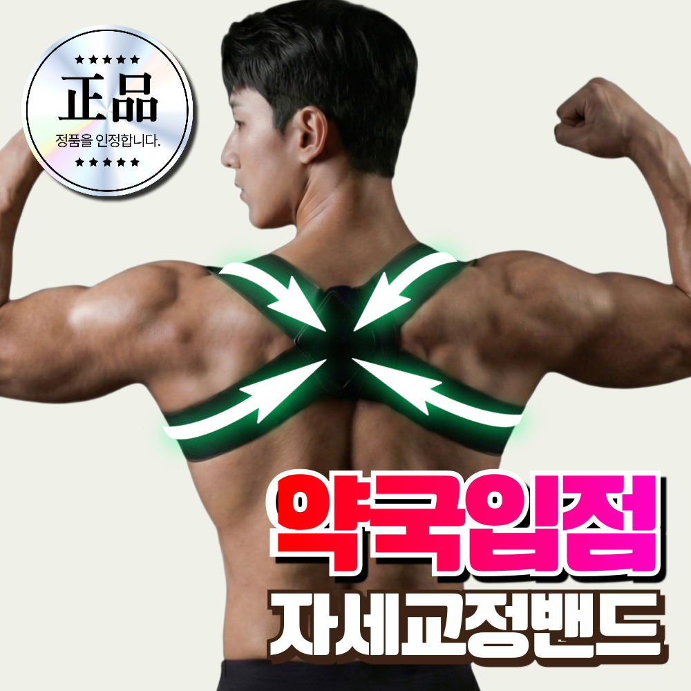바디온케어 자세교정 밴드 거북목 바른자세 어깨 라운드숄더 굽은등펴기 체형 10,000원