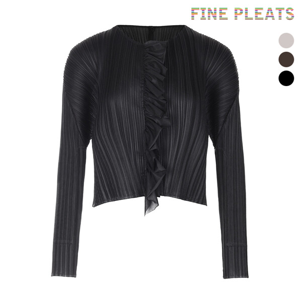 [FINE PLEATS] 피네 플리츠 프릴 숏 가디건 [3컬러] 152,100원