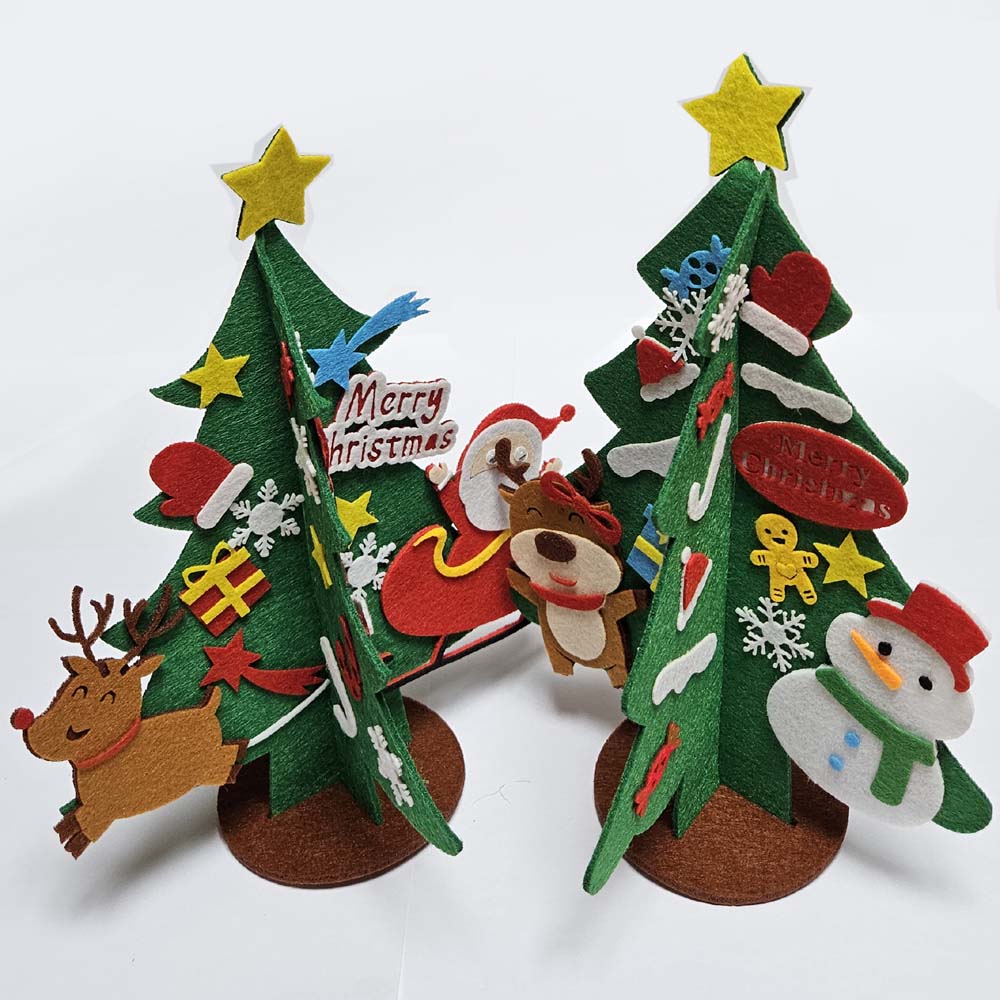 크리스마스 펠트트리만들기/ 성탄 산타선물 인테리어 장식소품 diy 공예 만들기재료 어린이선물, 1세트 1,800원
