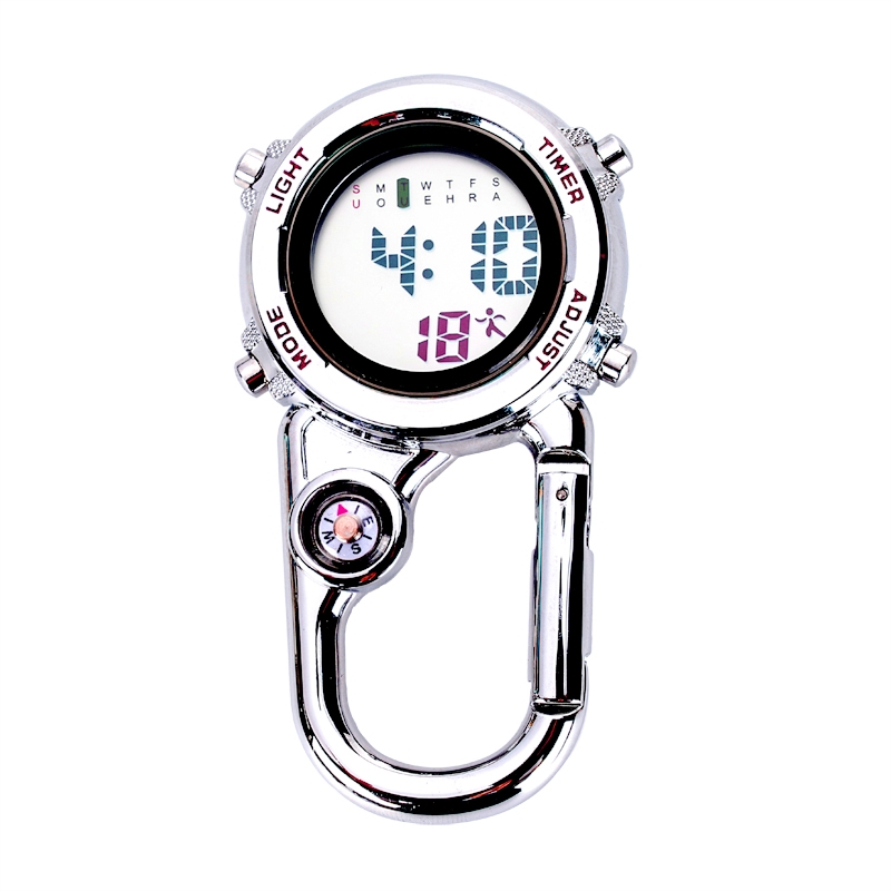 디지털 카라비너 시계 알람 휴대용 잠금 나침반 등산 캠핑 낚시 32,300원