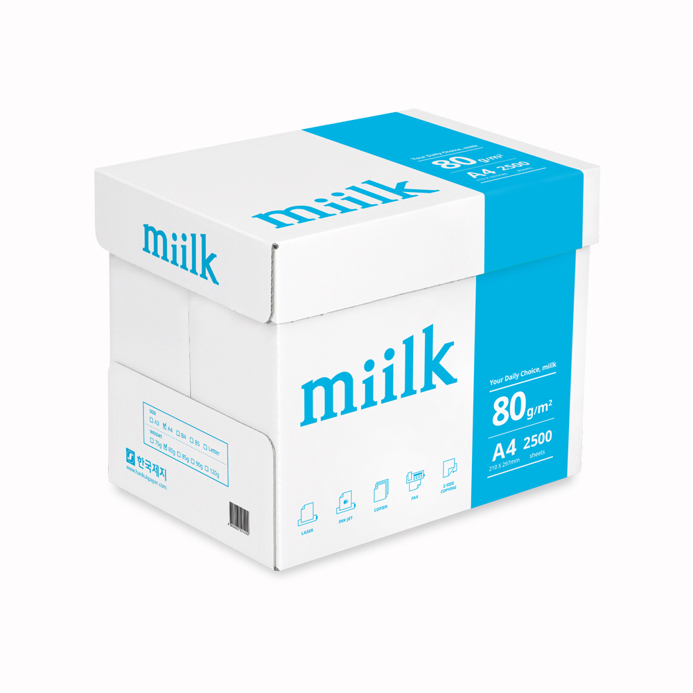 miilk 한국제지 복사용지 80g 20,500원