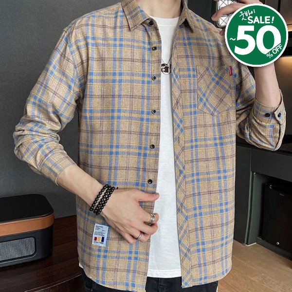 킹앤조이 주타이 플란넬 타탄체크 남방 셔츠 26,800원