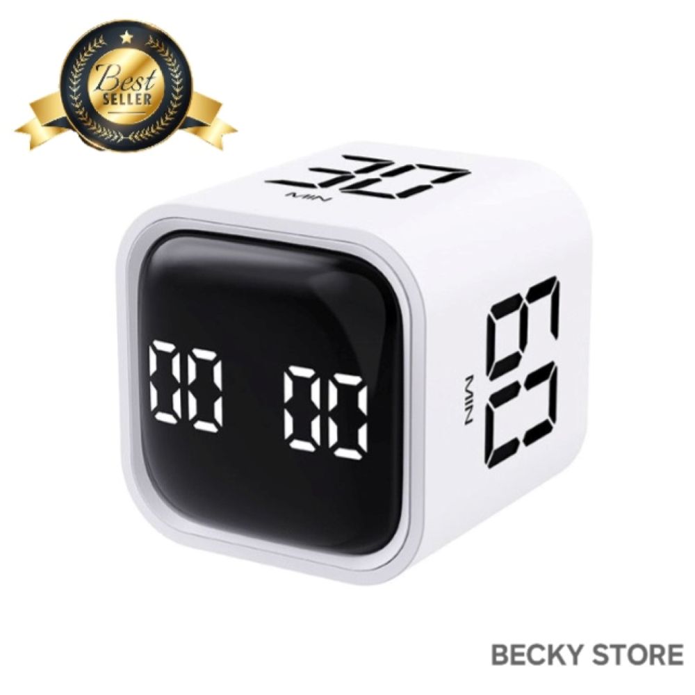 뽀모도로 집중력 중력식 무소음 타이머 수험생 스터디 시계 BECKY STORE, 화이트 24,900원