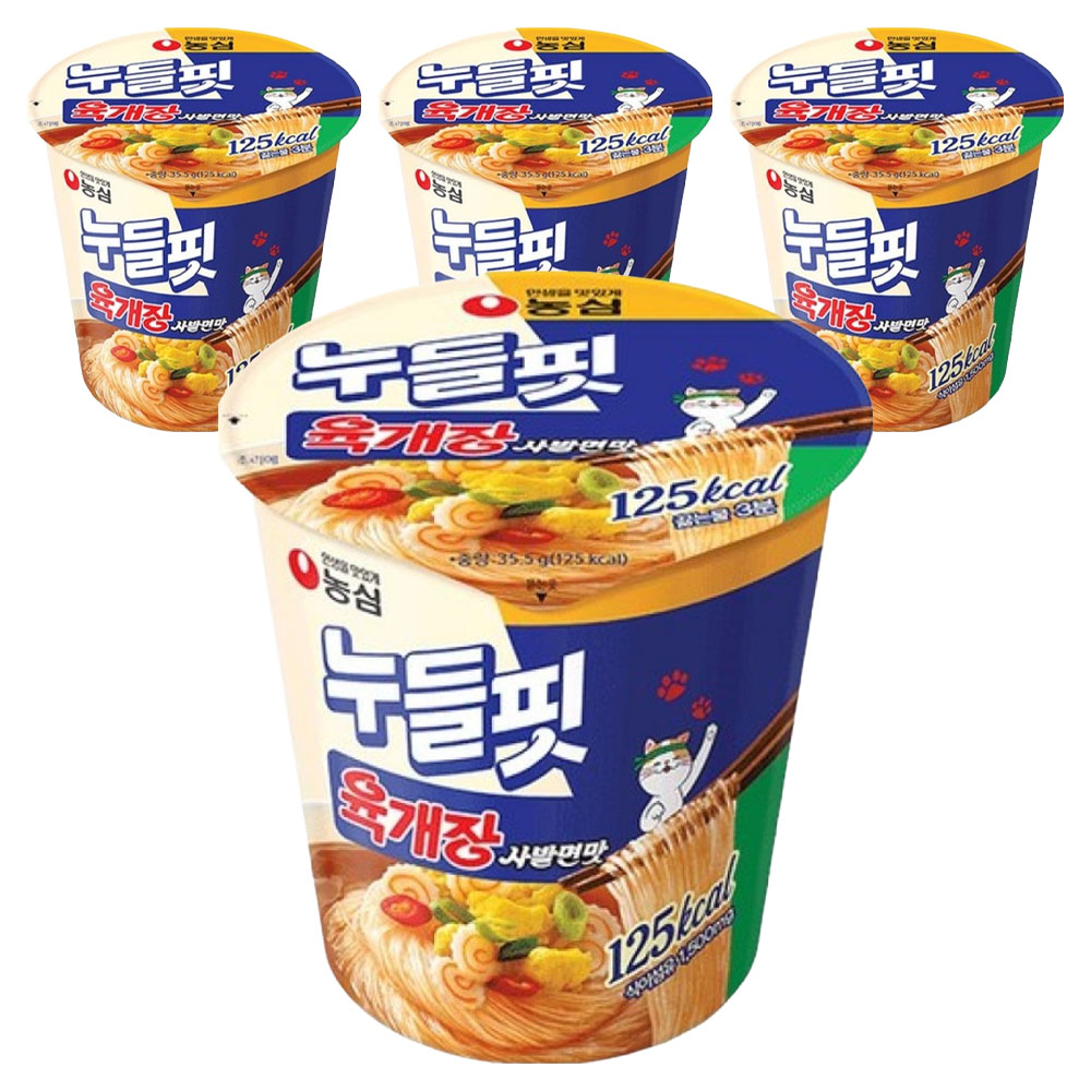 누들핏 농심 육개장사발면맛 소컵 35.5g, 4개 7,120원