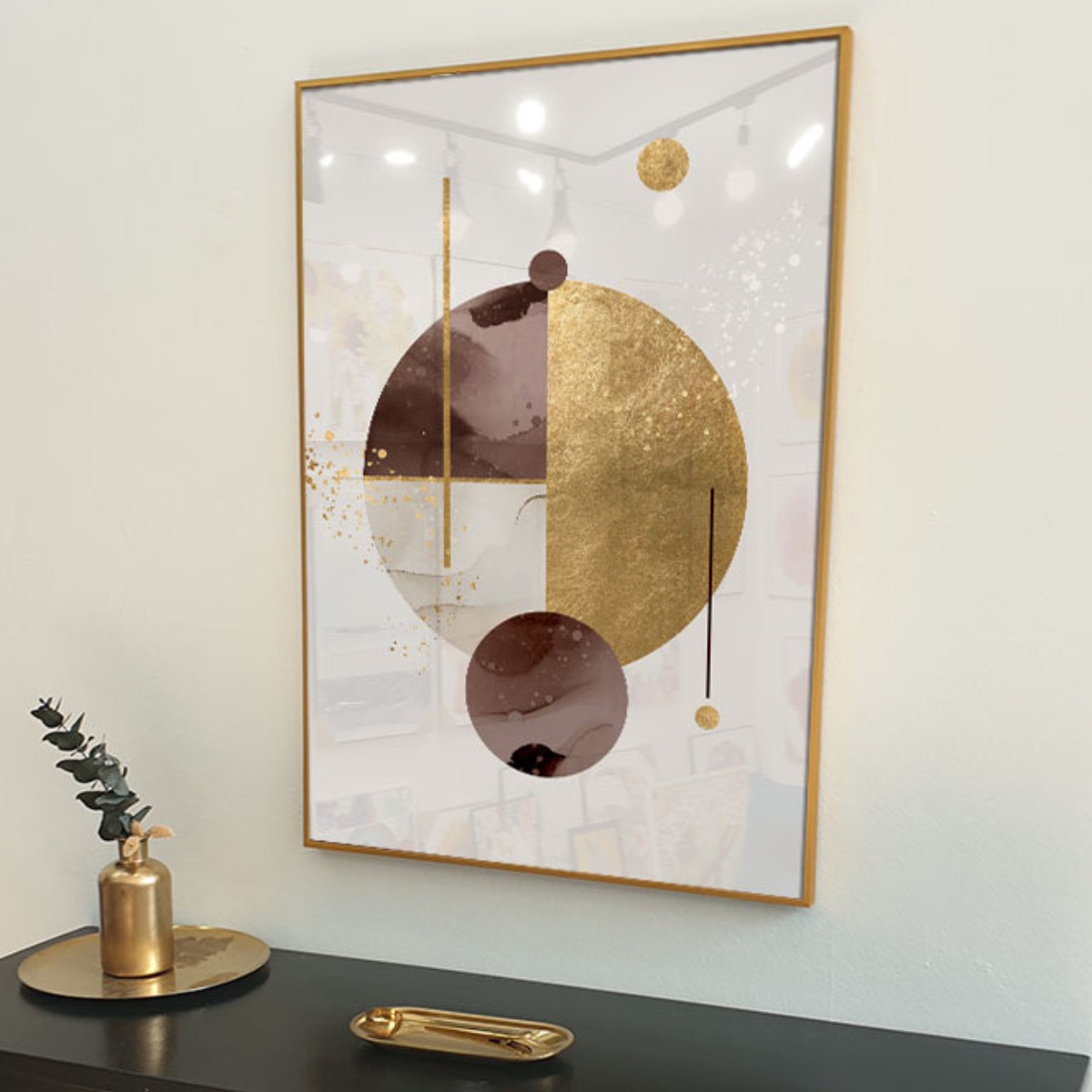 앙리아트 부를 상징하는 황금 추상화 풍수에 좋은 개업 집들이 선물 카페 오피스텔 인테리어 액자 67,900원