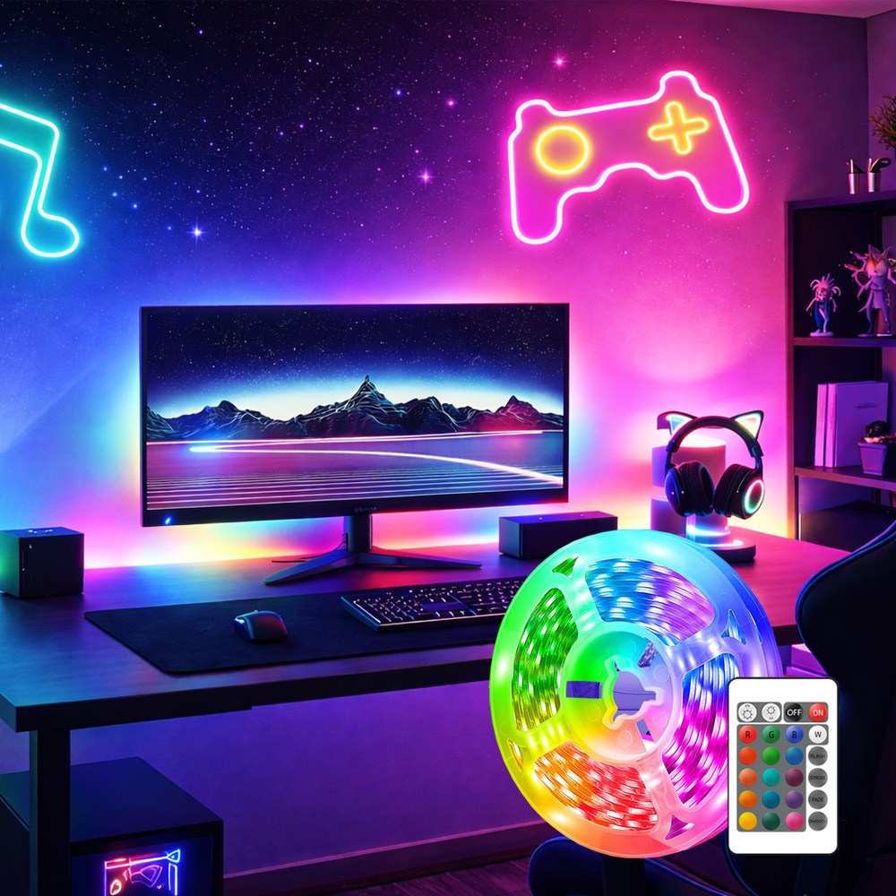 5m 잘라쓰는 촘촘한 LED 간접 줄조명 네온 스트립 무드등 9,900원