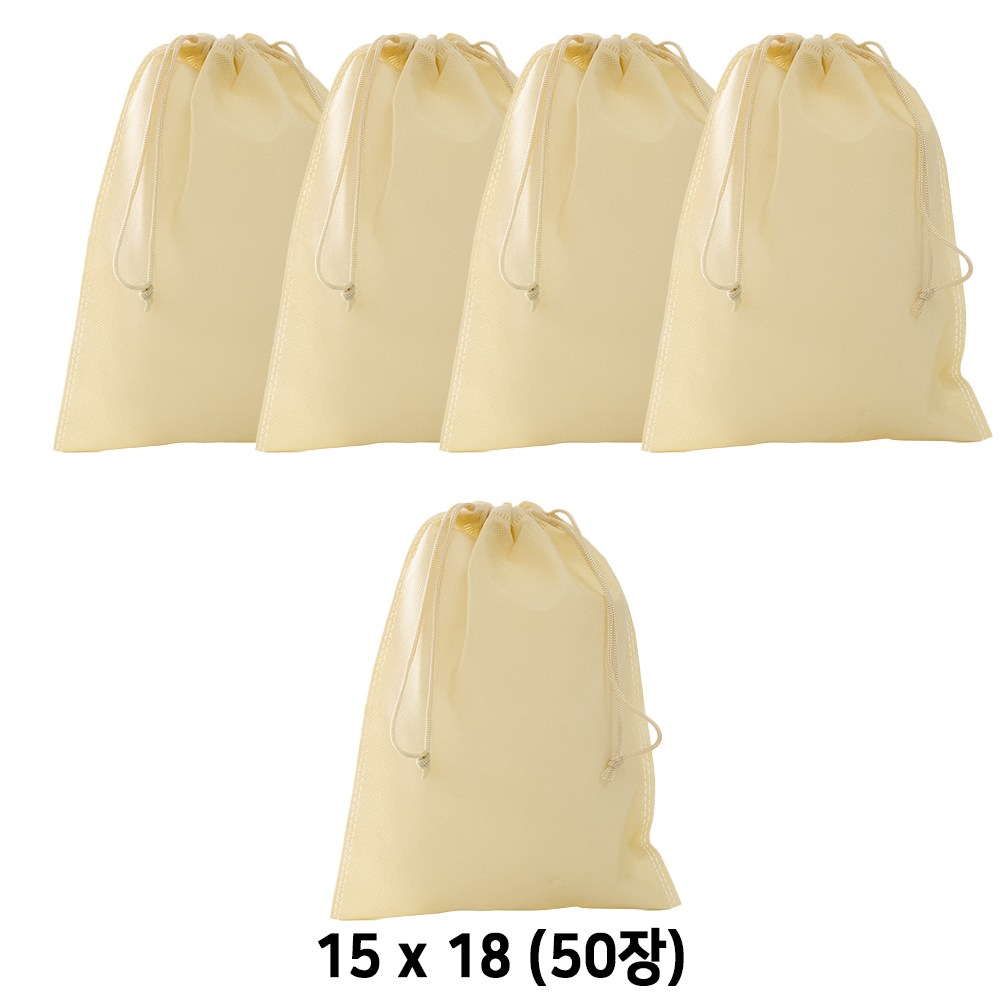 부직포백 부직포가방 부직포주머니 더스트백, 50개, 베이지 10,000원