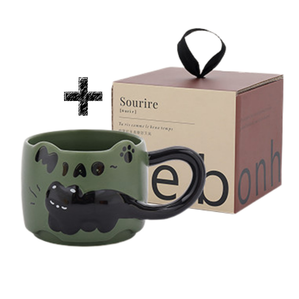 홈카페 감성 고양이 머그컵 도자기 티컵 커피잔 선물세트 17,900원