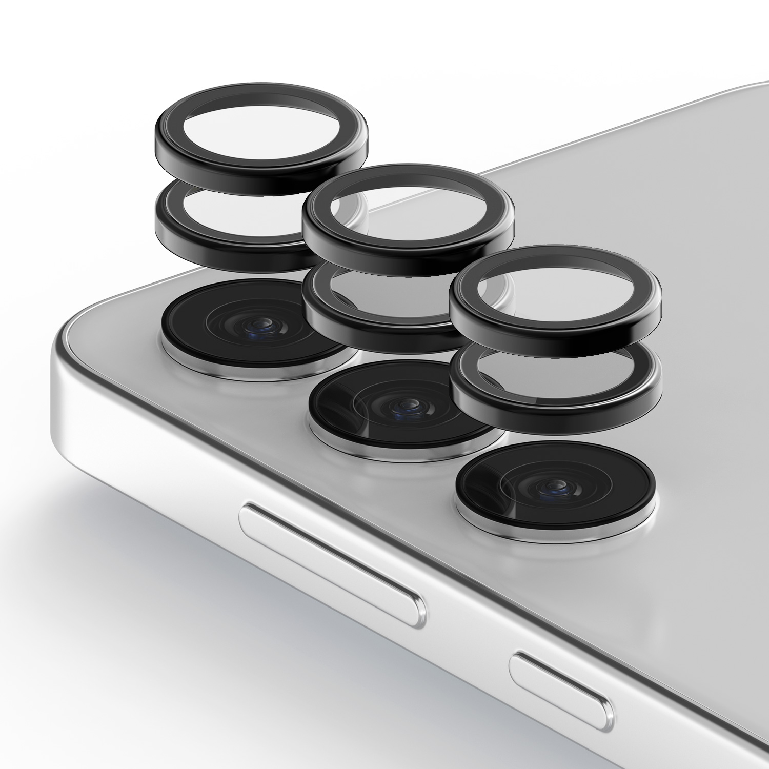 케이맥스 카메라 보호필름 렌즈 개별 프레임 메탈 링 쉴드 보호 강화유리 블랙 2p 세트 14,800원