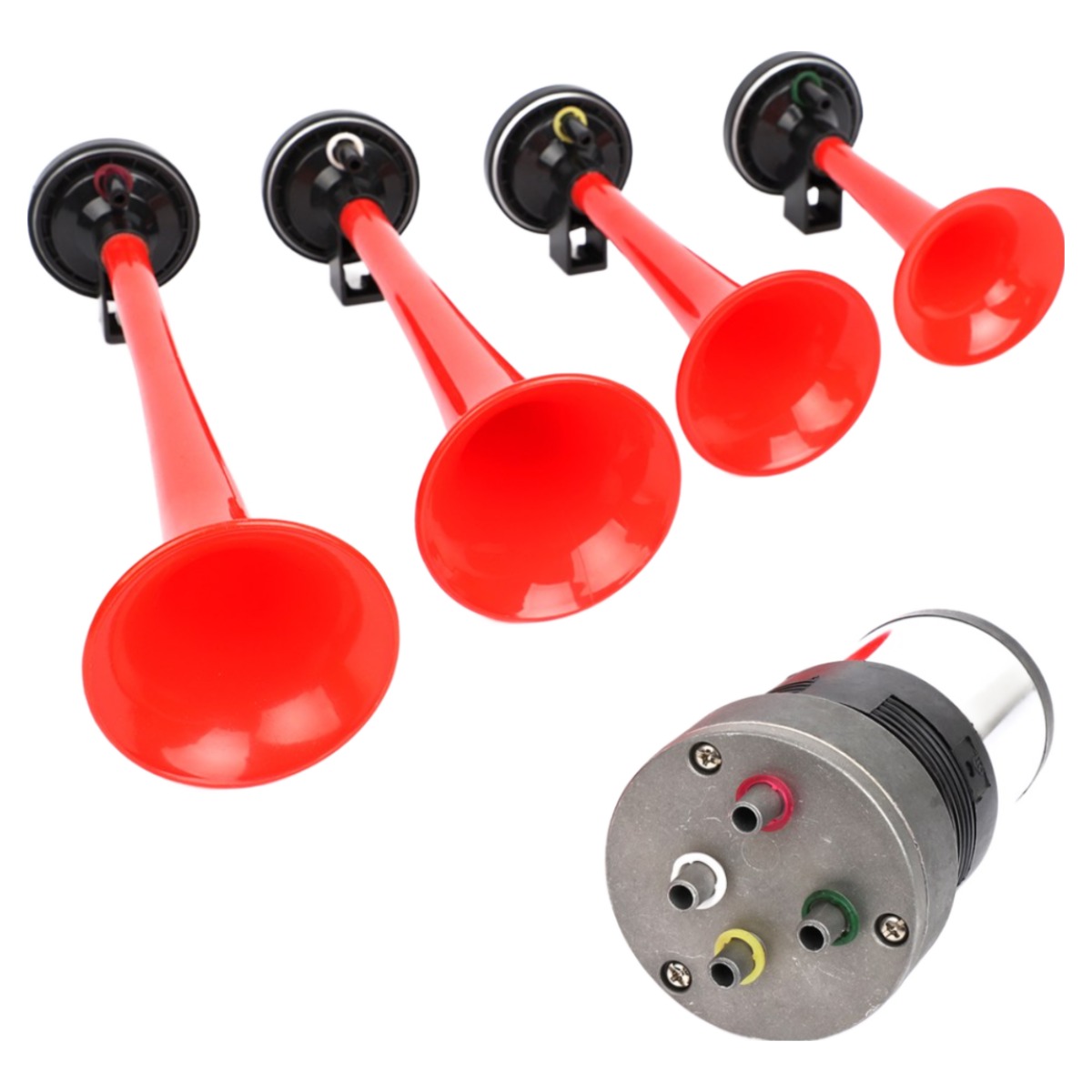 오토비트 4발 포스팅(Call to the Post) 뮤직 에어크락션 (12V전용) 에어혼 자동차혼 오토바이혼 튜닝혼 차량용 경음기 동영상 사은품증정(릴레이용배선키트), 1개 37,000원