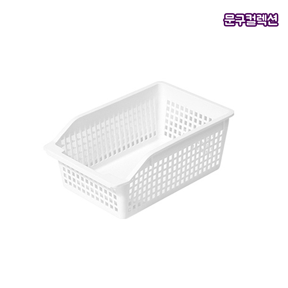 창신리빙 라이프 바스켓 B형 2호 다용도 바구니 화이트 플라스틱 수납 정리, 화이트, 1개 3,880원