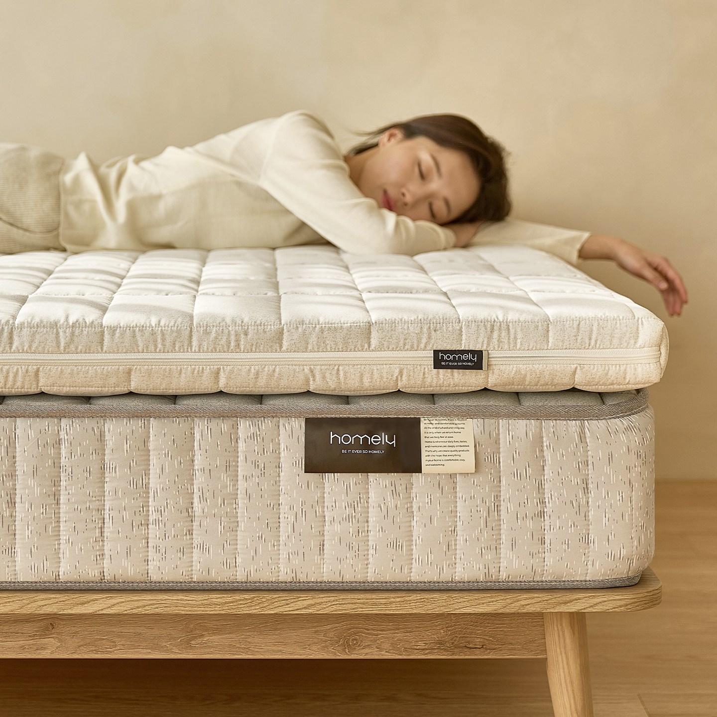 [3만원 즉시할인+당일출고] 홈리 슬리피 솜니 10cm 알러지케어 베이직 바닥 매트리스 12존 토퍼 멀티싱글 슈퍼싱글 퀸 MS SS Q mattress topper, 10cm 그레이 MA01078 89,900원