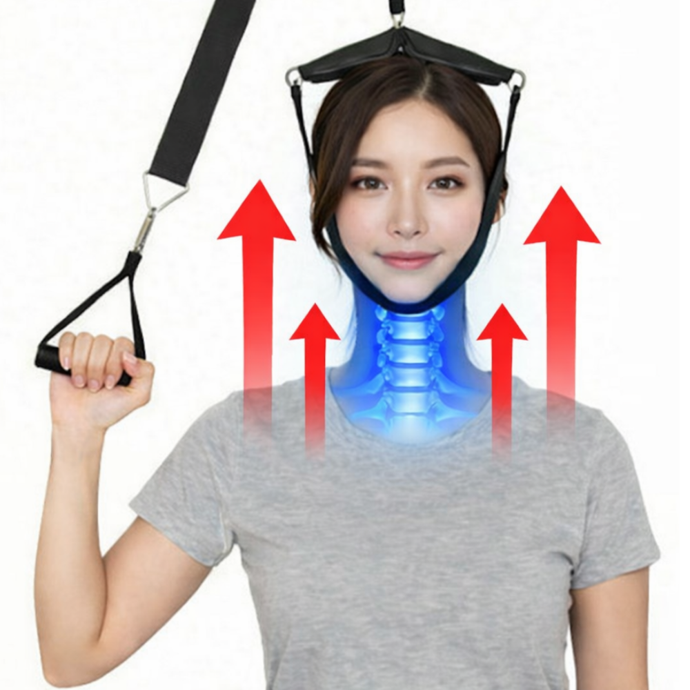 로로랜디 목견인기 가정용 수직 경추 일자목 목교정 스트레칭 지지대 보호대 자세교정 거북목, 1개, 블랙 17,980원