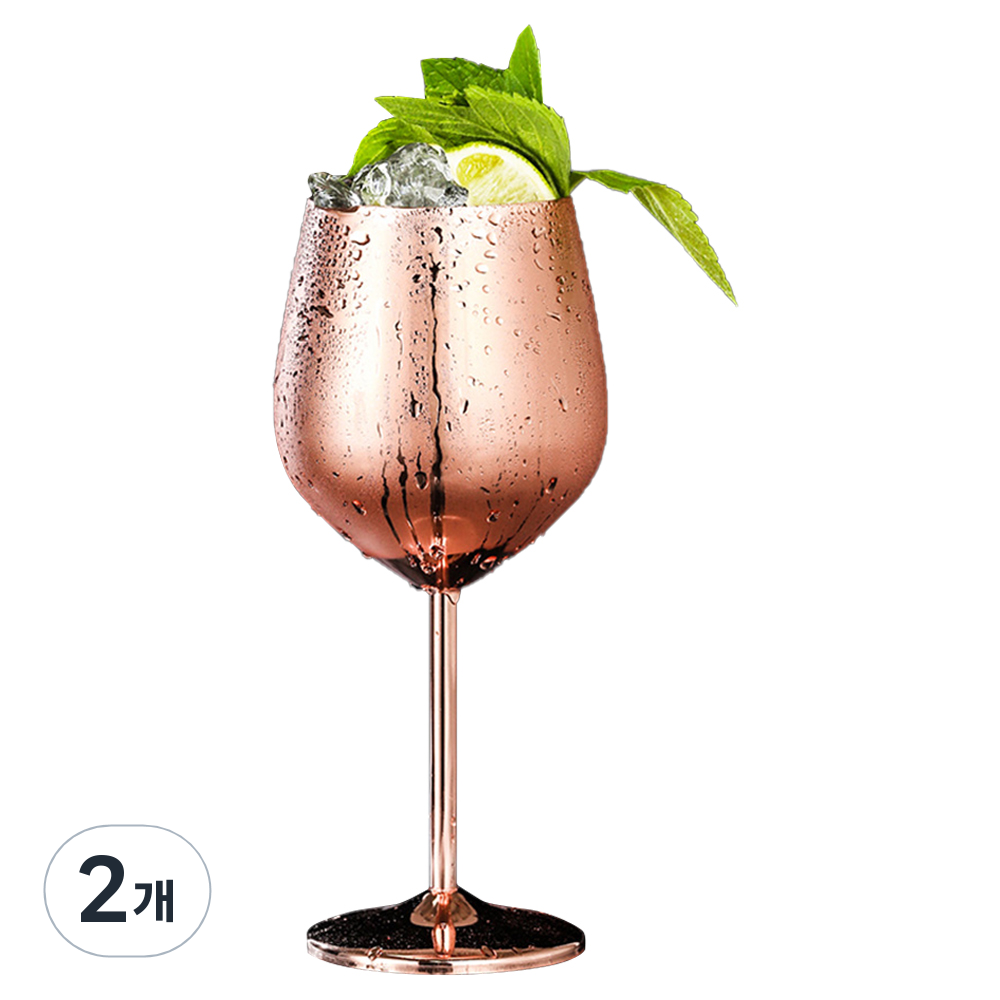 스테인레스 력셔리 와인잔 로즈골드, 520ml, 2개 27,300원