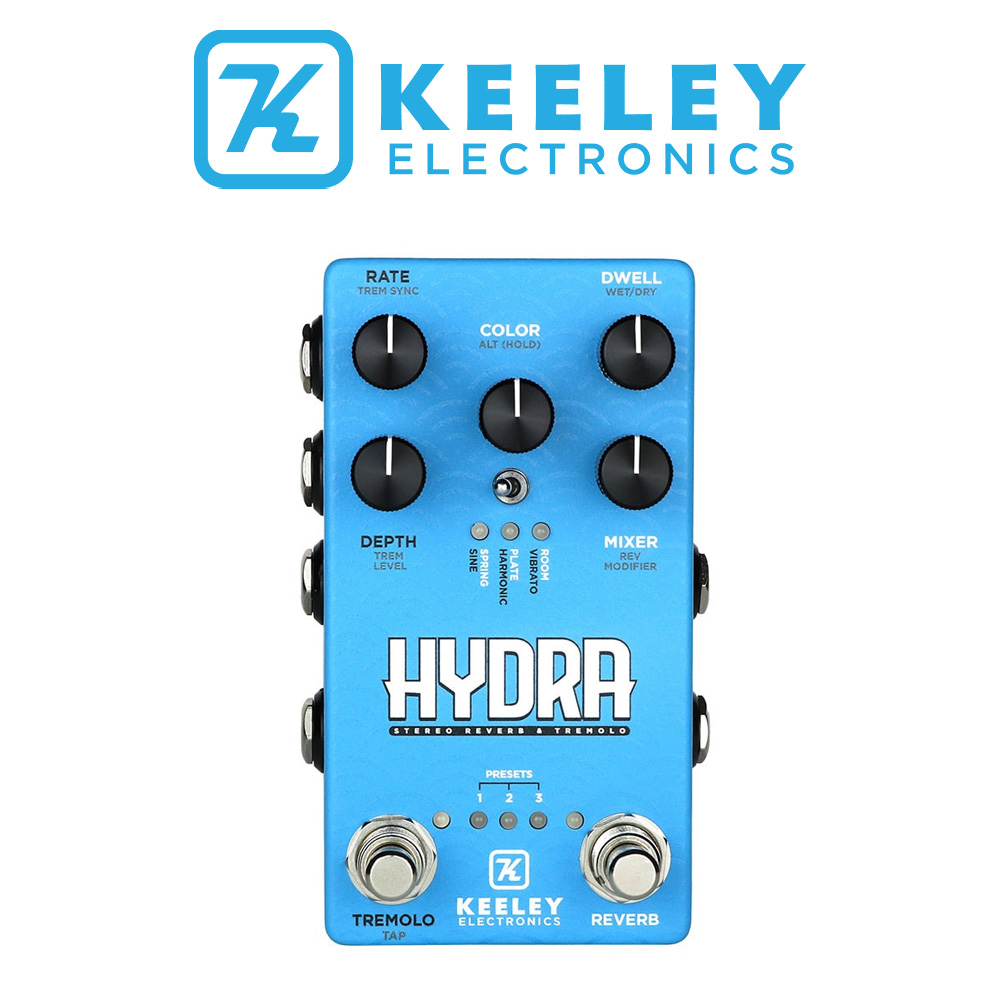 KEELEY 킬리 기타 이펙터 Hydra Stereo 리버브 ＆ 트레몰로 380,000원