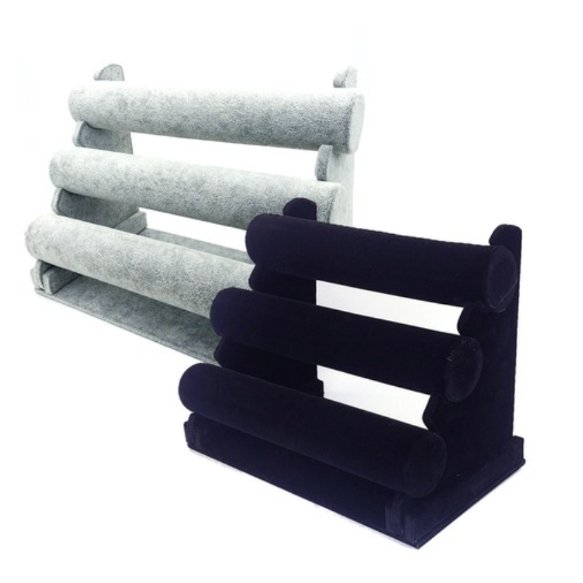 바미샵 팔찌 악세사리 걸이 3단, 블랙(스웨이드), 4개 51,000원