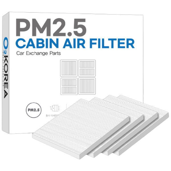 3+1 오투 PM2.5 자동차에어컨필터 초미세먼지 95.5% 차량용 교체, OPM102, 4개 12,500원