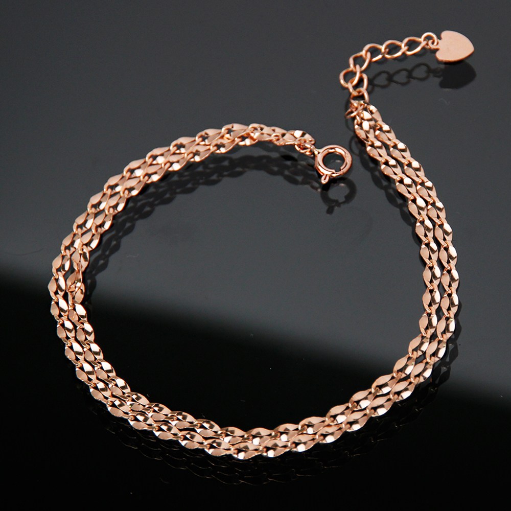 주리에떼 14K 18K 두줄 팔찌 데일리 패션 로즈골드 리아 볼드 여성 레이어드 체인 금팔찌 798,800원