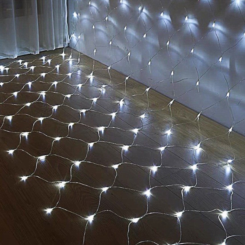 크리스마스 트리킹 LED 24V 그물롱네트 캠핑 줄조명 와이어전구 256구, 백색 전원코드 포함, 1개 44,900원