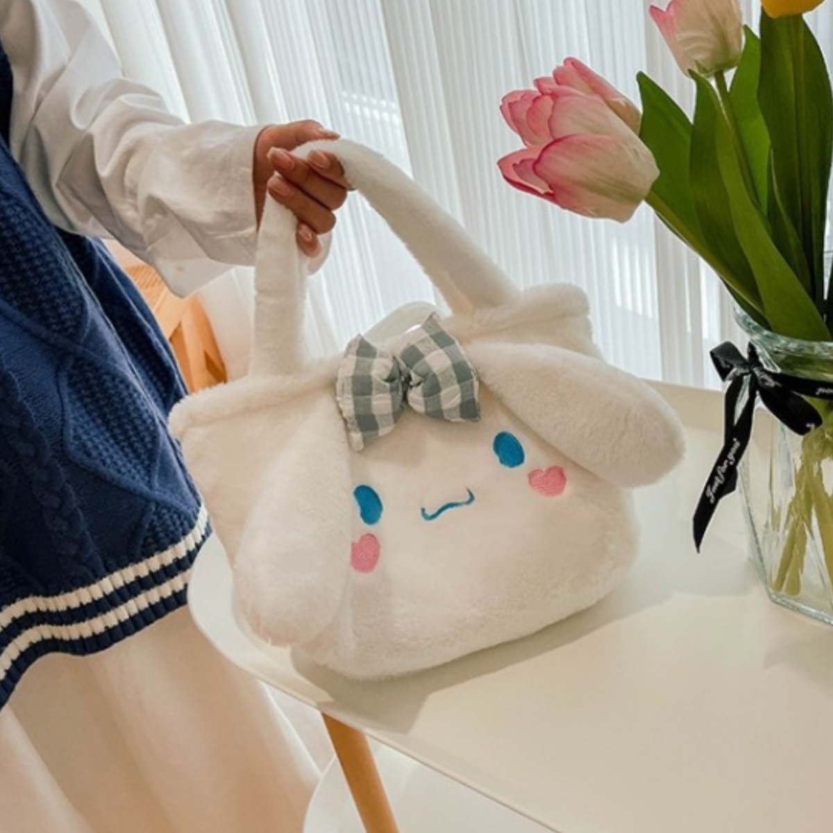 [지우프랜즈] 산리오 시나모롤 마이멜로디 쿠로미 토트백 퍼 털가방 6,900원