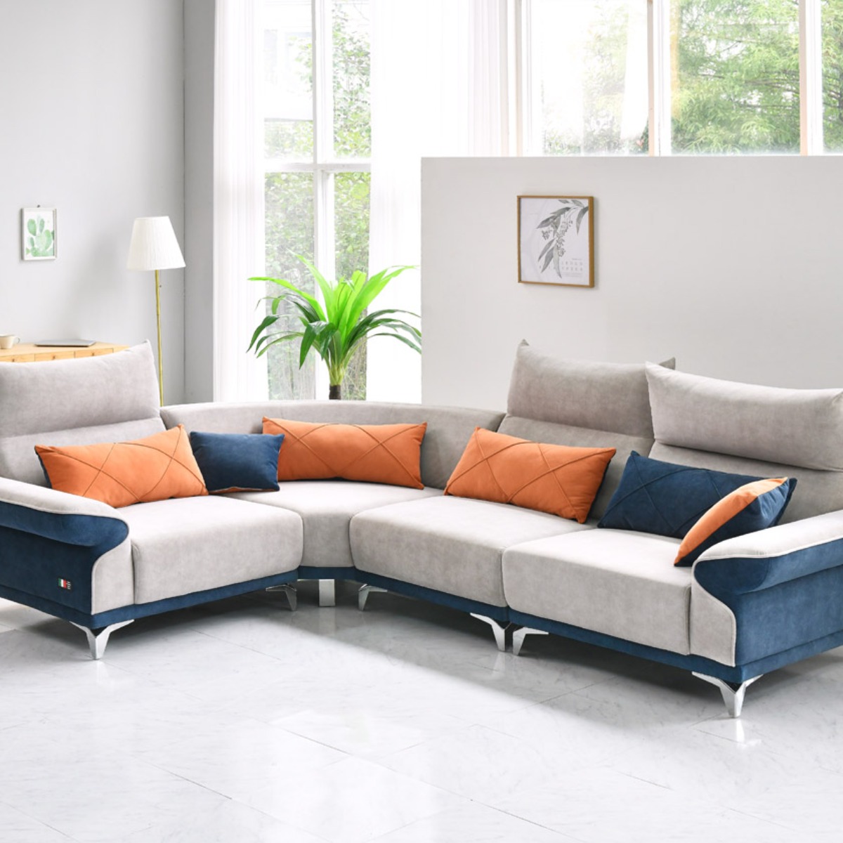 [소파쿠션증정] 베르디 6인용 8인용 모듈형 패브릭소파 신소재 조야원단 일자형 코너형 카우치 649,000원