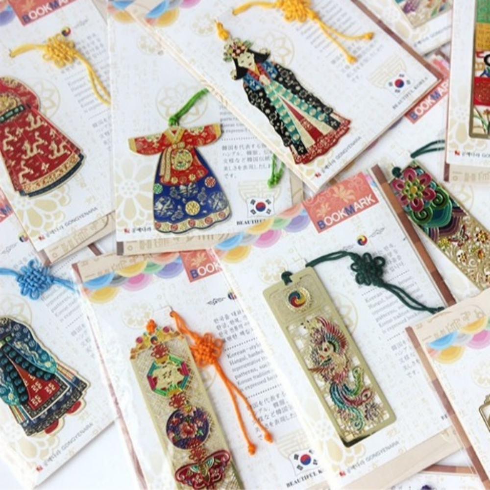 한국 전통 문양 금장 책갈피 4,900원