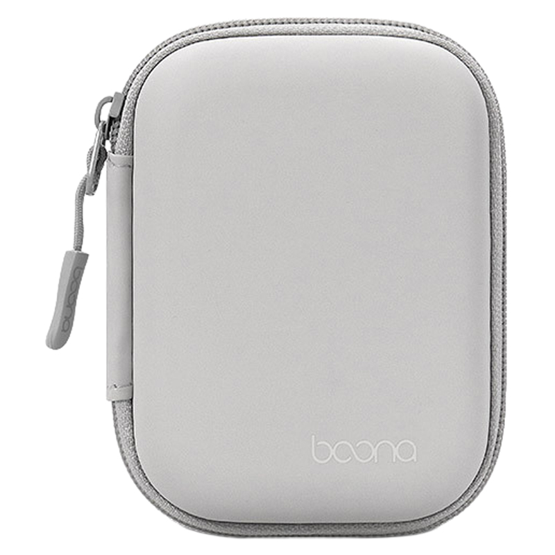 부나 휴대용 전자부품 가죽 하드 케이스 직사각형, 그레이, 1개, 단일상품 9,670원