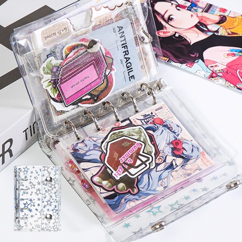 LINJIN 투명 다이어리 꾸미기 스티커북 세트 방수 귀여운 감성 씰스티커 바인더, 투명색, 1개 13,700원