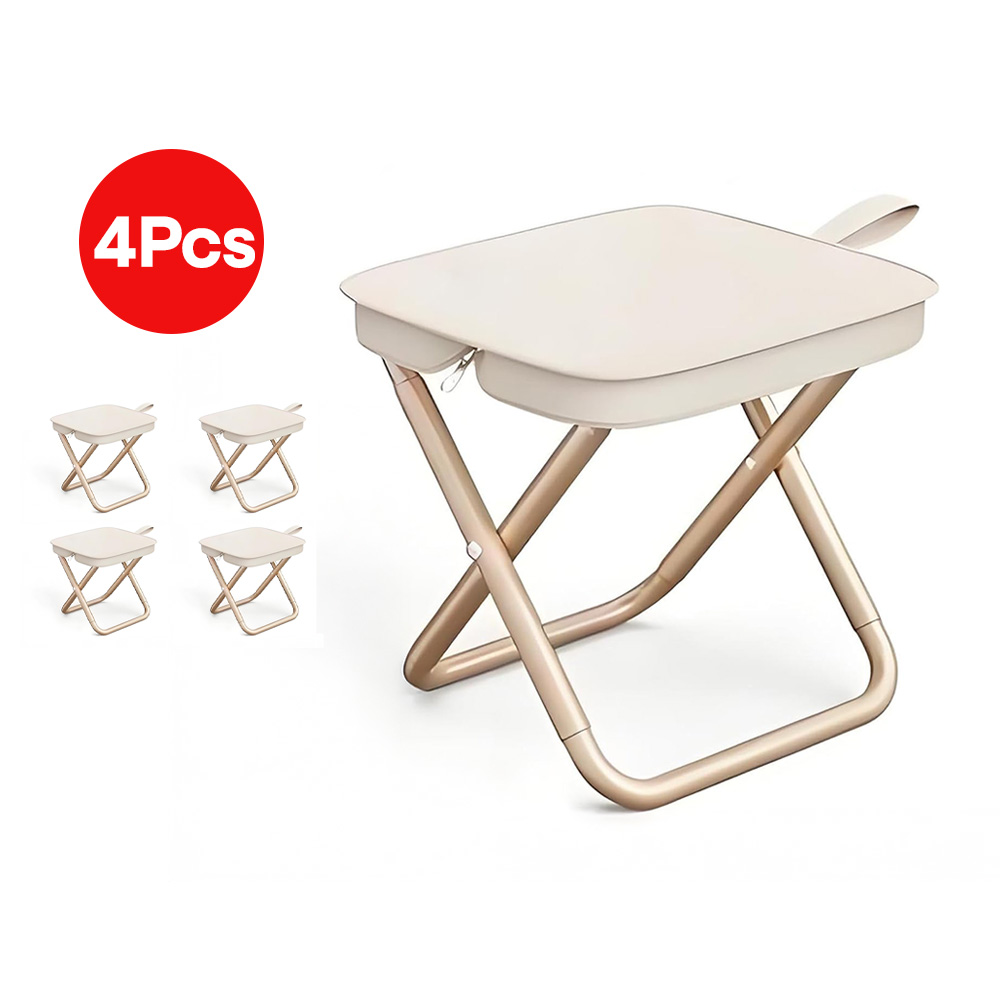 휴대용 크로스백 파우치형 포켓형 작은 접이식 미니 의자 낚시의자 휴대용 간이 의자, 4개, 카키색 (라지) 42,490원