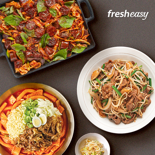 [프레시지] 스윗홈포차SET(차돌박이숙주볶음+호로록우삼겹떡볶이+매콤깻잎순대볶음)(냉장) 31,900원